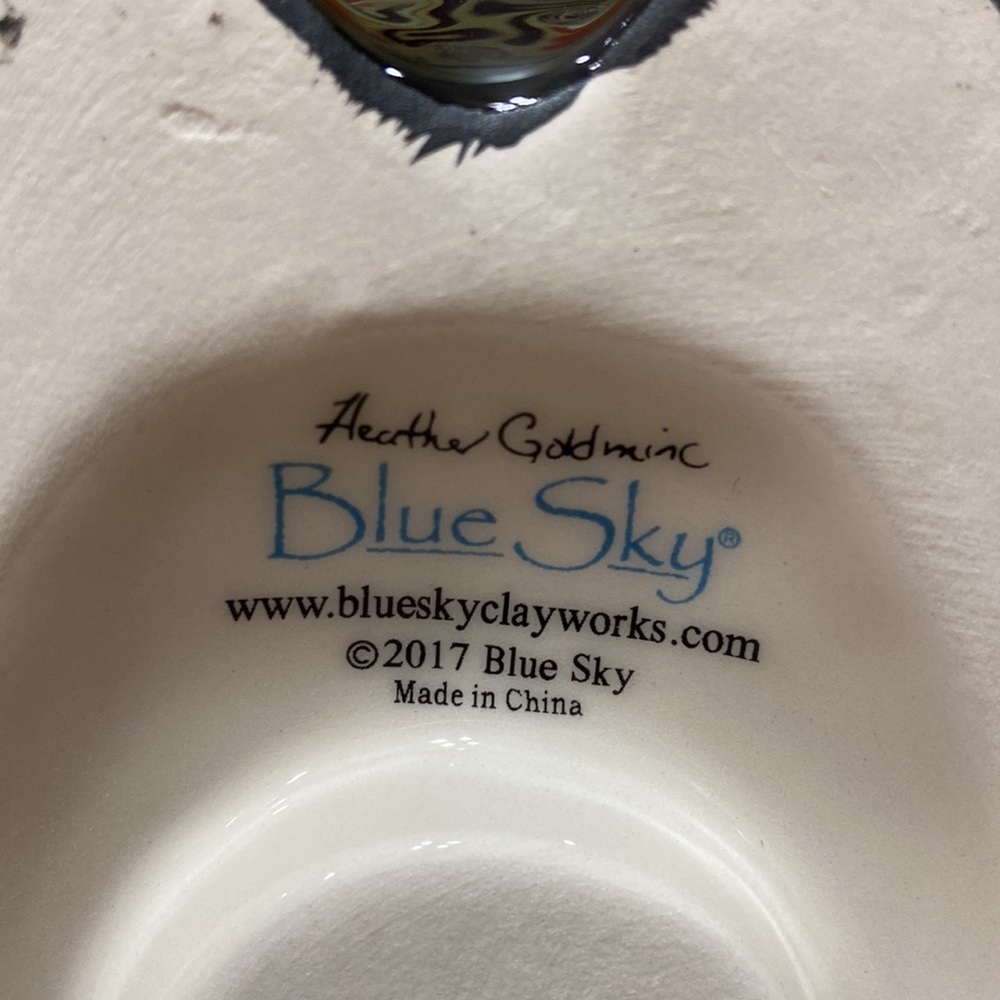 Blue Sky Clayworks “DAY OF THE DEAD OWL” Tealight Holder - Picture 8 of 9